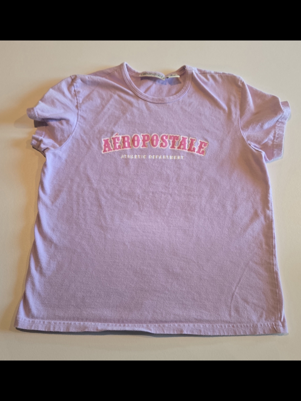 Aeropostale Girls' Lavender Logo Tee